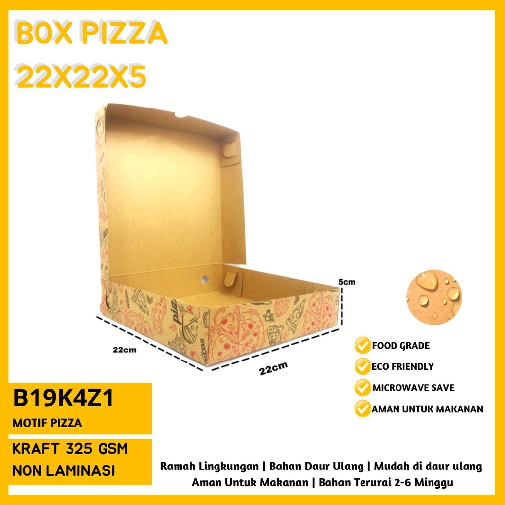 Jual Box Roti Box Pizza Dus Pizza 22X22X5 Bahan 325 Gsm (B19K4Z1 ...