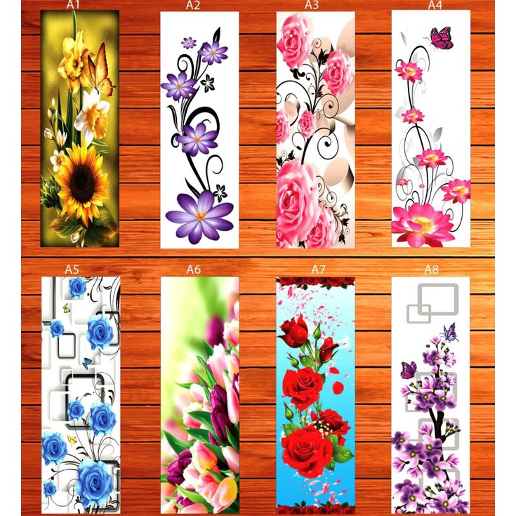 Jual Stiker kaca/reverse uk 35x150cm motif bunga | Shopee Indonesia