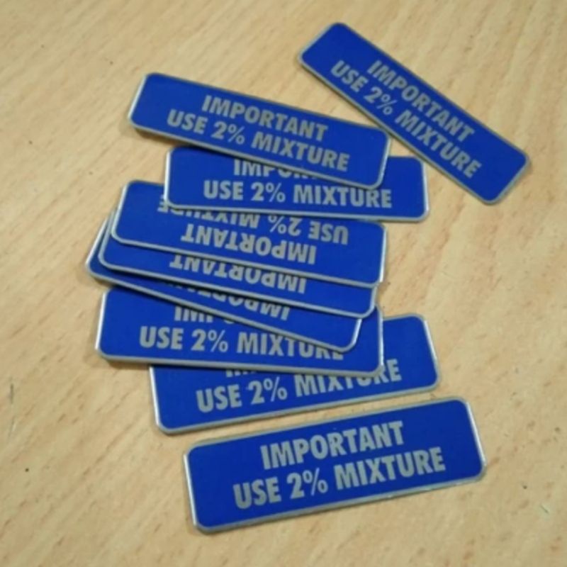 RMS Red Label 'Use Mixture 2%' Sticker For Vespa 50 125 HP