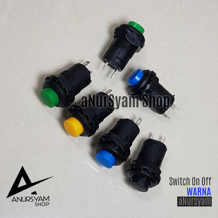 Jual Switch ON OFF Bulat Warna / Saklar ON OFF Bulat Warna | Shopee ...