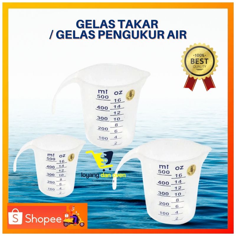 Jual Gelas Takar Gelas Ukur Plastik Takaran Air 500 Ml Shopee Indonesia 0336