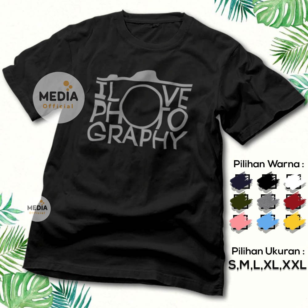 Jual Kaos Distro I Love Photography - Baju Kamera Fotografi Fotografer ...