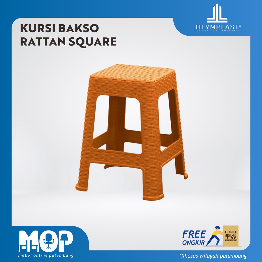 Jual Olymplast Rattan Square Stool Kursi Bangku Chair Bakso Baso Kursi