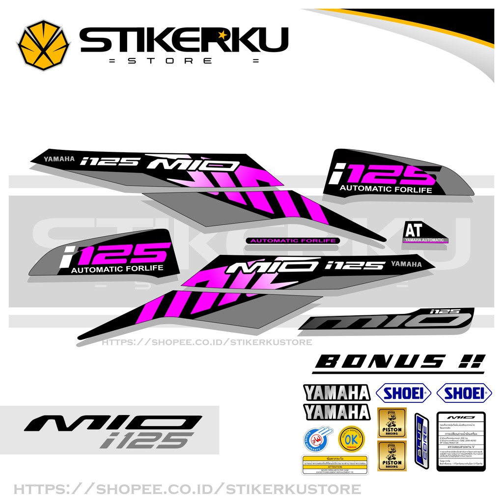 Jual MIO i 125 STOCK DECALS / STRIPING MIO M3 /Z / 125/ STIKER ...