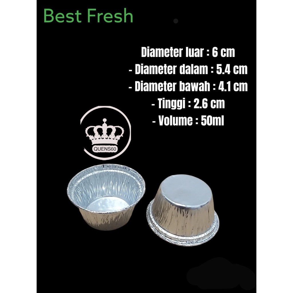 Jual Alumunium foil cup RX 1406 / cup mini / cake muffin roti 50ml BEST ...