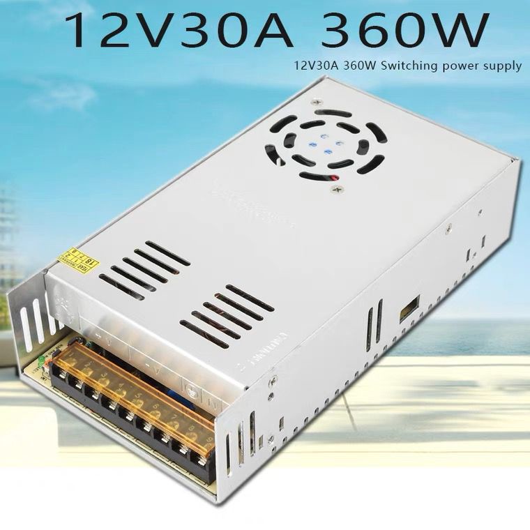 Jual Power Supply Switching 12V 30A 360 Watt Cocok Untuk CCTV LED RADIO ...