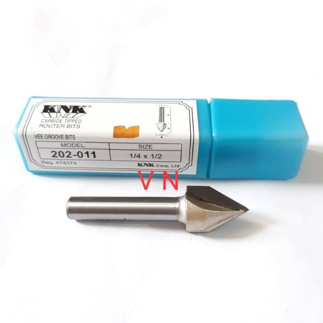 Jual Mata Profil/Router V Groove 12.7 mm 202-011 Lancip 60° Merk KNK ...
