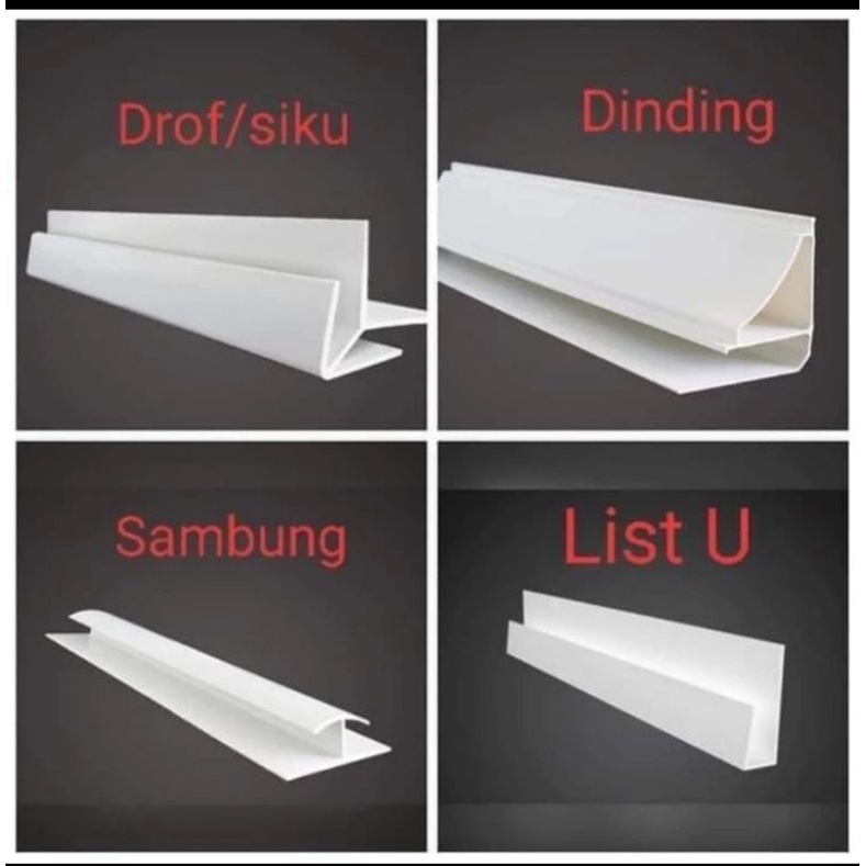 Jual list profil dinding siku tutup drop list u | Shopee Indonesia