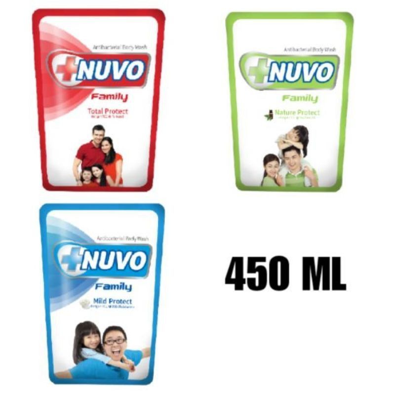 Nuvo Body Wash Sabun Cair Nature Protect/Mild Protect/Relax&Protect/Total Protect/Fresh Protect Refill 400 ml