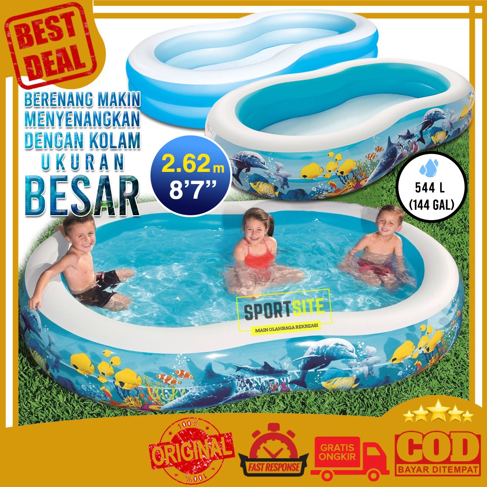 Jual Bestway Lagoon Kolam Renang Anak Keluarga Ukuran Besar Mainan Air ...