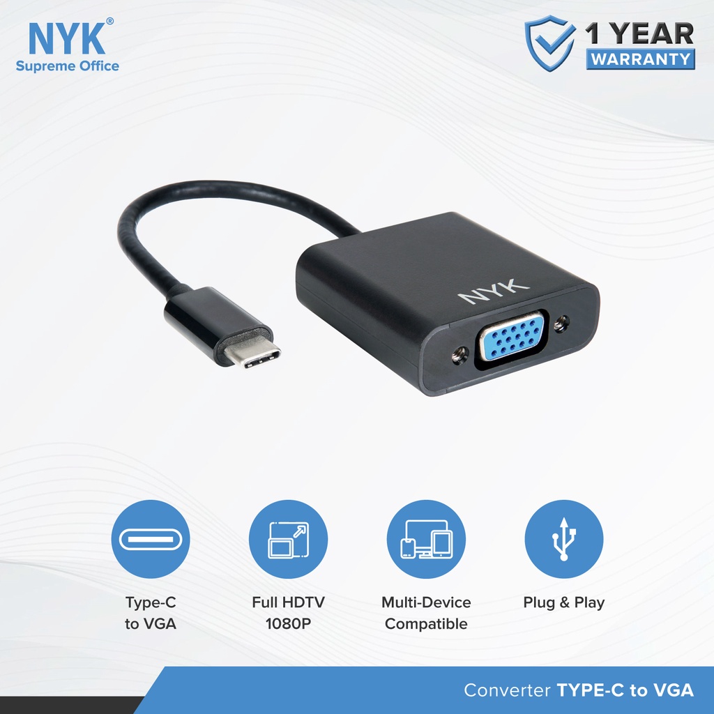 NYK Converter USB Type C To VGA COD (5)