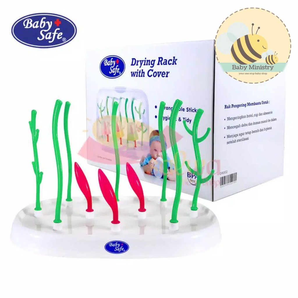 Jual Baby Safe - Drying Rack with cover (DR002) / rak pengering botol ...