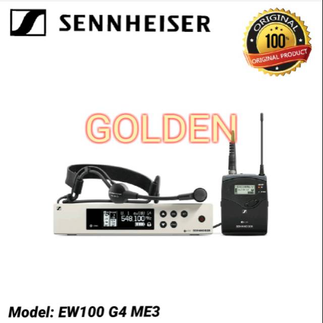 Jual Mic Wireless Sennheiser EW100 G4 ME3 Headset Original Product ...