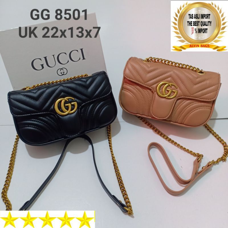 Jual Tas Gucci Marmont wanita import Sling bag wanita import Gucci 8501 free box Shopee Indonesia