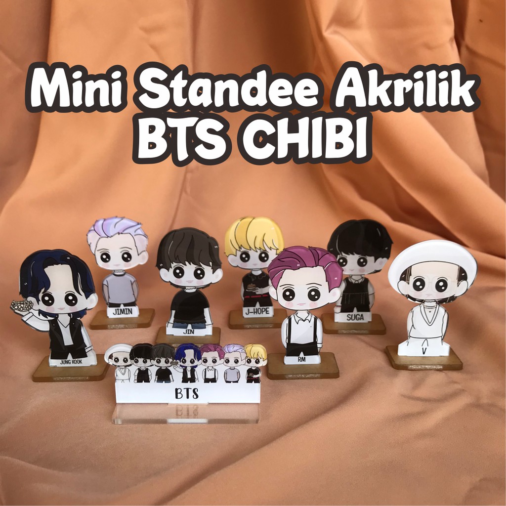 Jual MINI STANDEE AKRILIK BTS CHIBI EDISI BUTTER | Shopee Indonesia