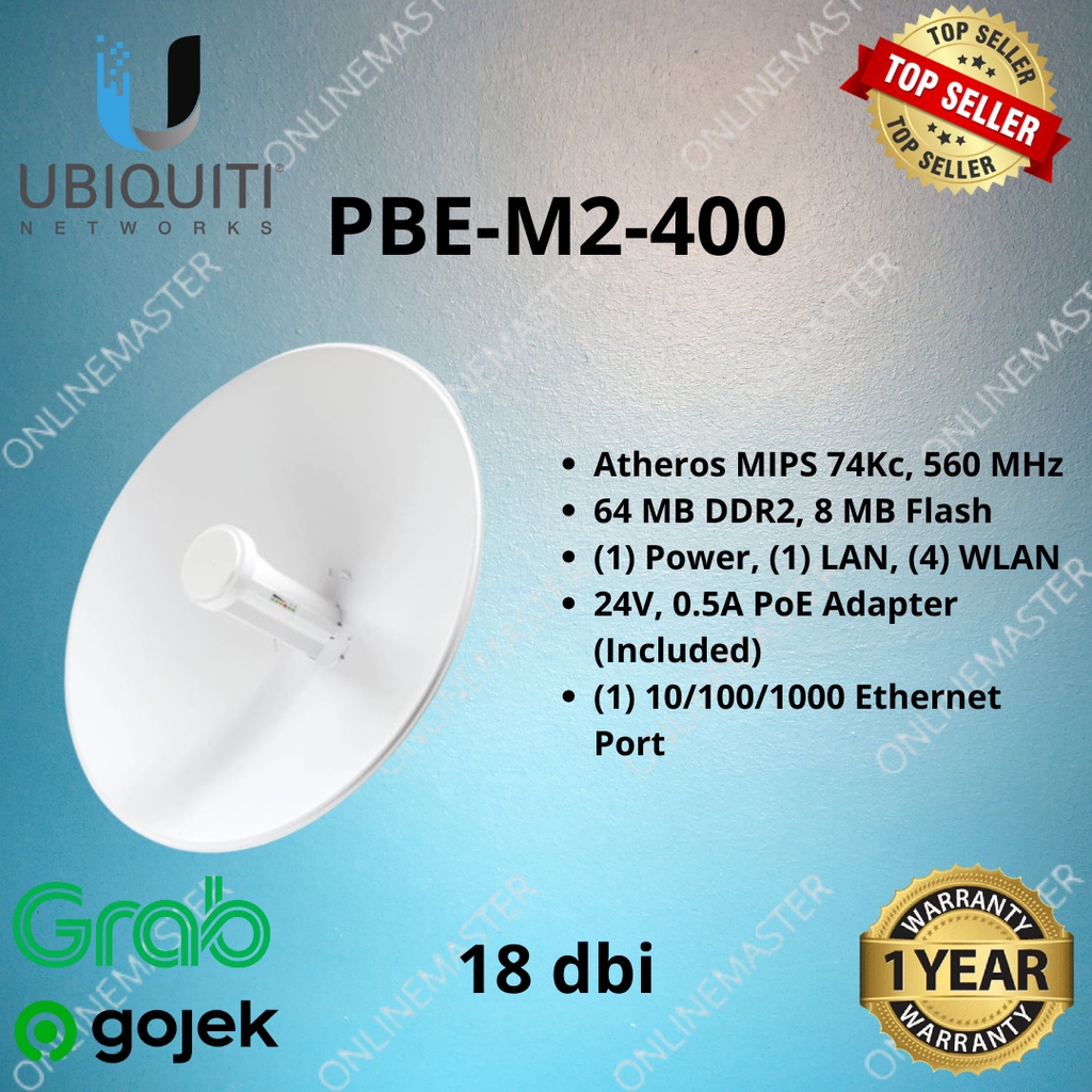 Jual Ubiquity PowerBeam 2Ghz 18dbi PBE-M2-400 | Shopee Indonesia