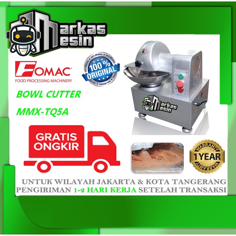 Jual Mesin Pengaduk Adonan Daging Bakso Bowl Cutter Mmx Tq5a Fomac