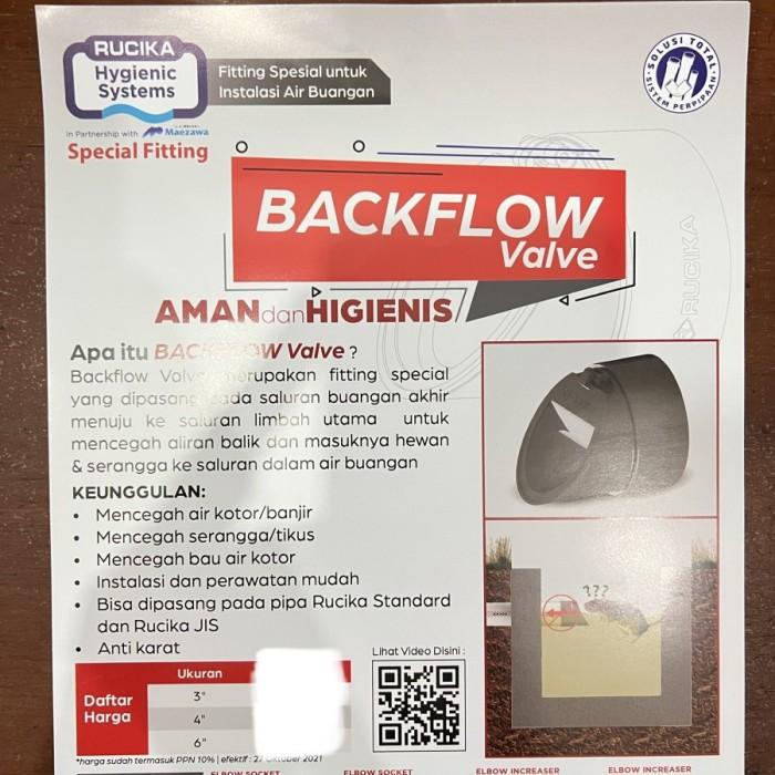 Jual Tutup Pembuangan Pipa Backflow Valve Inch Rucika Anti Tikus Banjir Shopee Indonesia