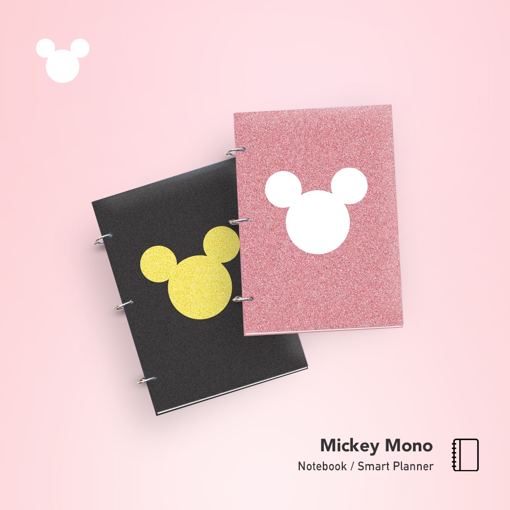 Jual A5 Mickey Mono - ( notebook / Smart Planner - buku diary / notes ...