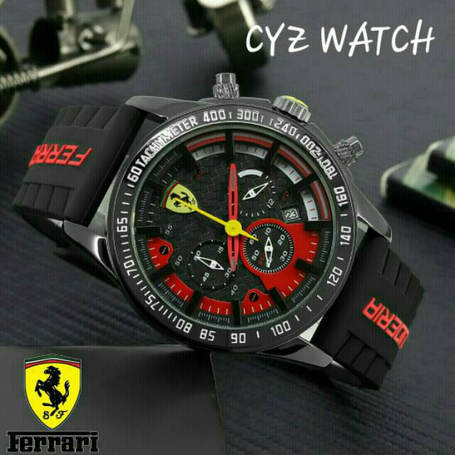 Jual Jam Tangan Pria Elegant Exclusive FERRARI MASTER Premium Watch ...