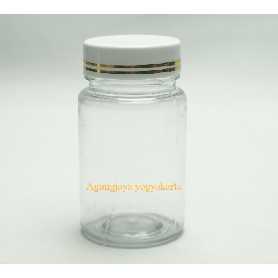 Jual Botol Obat 100 ml Tutup List line Plug/ Botol 60 Kapsul | Shopee ...