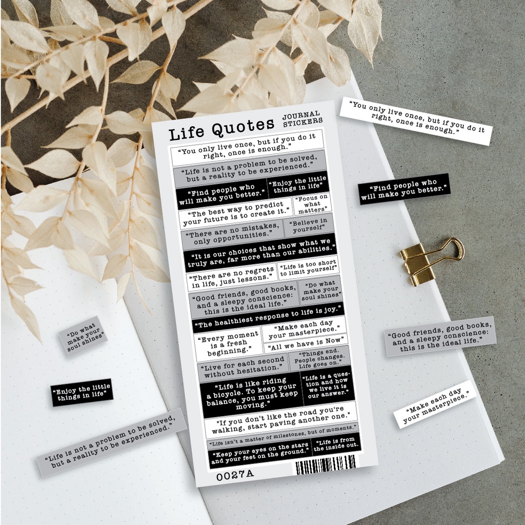 Jual Stiker Planner Kutipan Life Quote Motivasi Estetik Laminasi Tahan ...