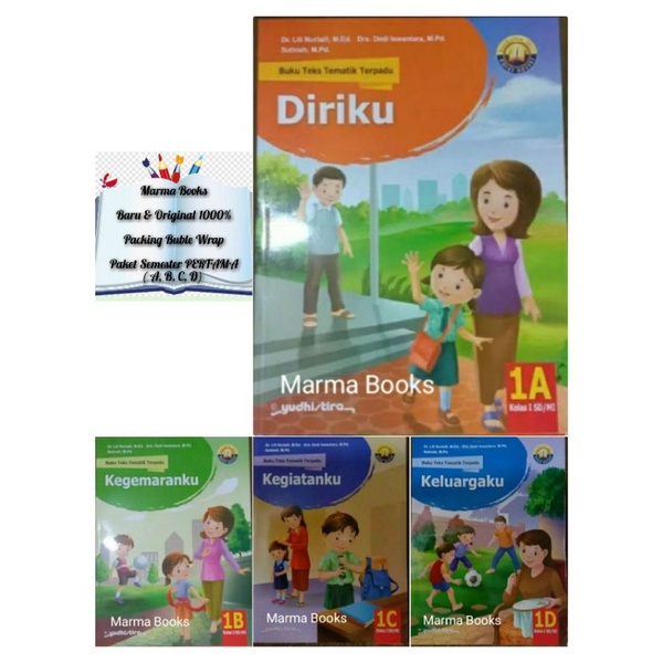 Jual Paket Buku Tematik Terpadu Kelas 1 1a 1b 1c 1d K13 Yudhistira Tematik Terpadu Kelas 1