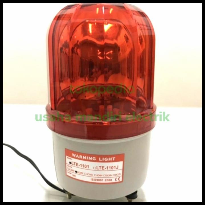 Jual Lampu Rotari, Lte-1101 , Rotary Warning Light, 220V Ac, 10W, Merah ...