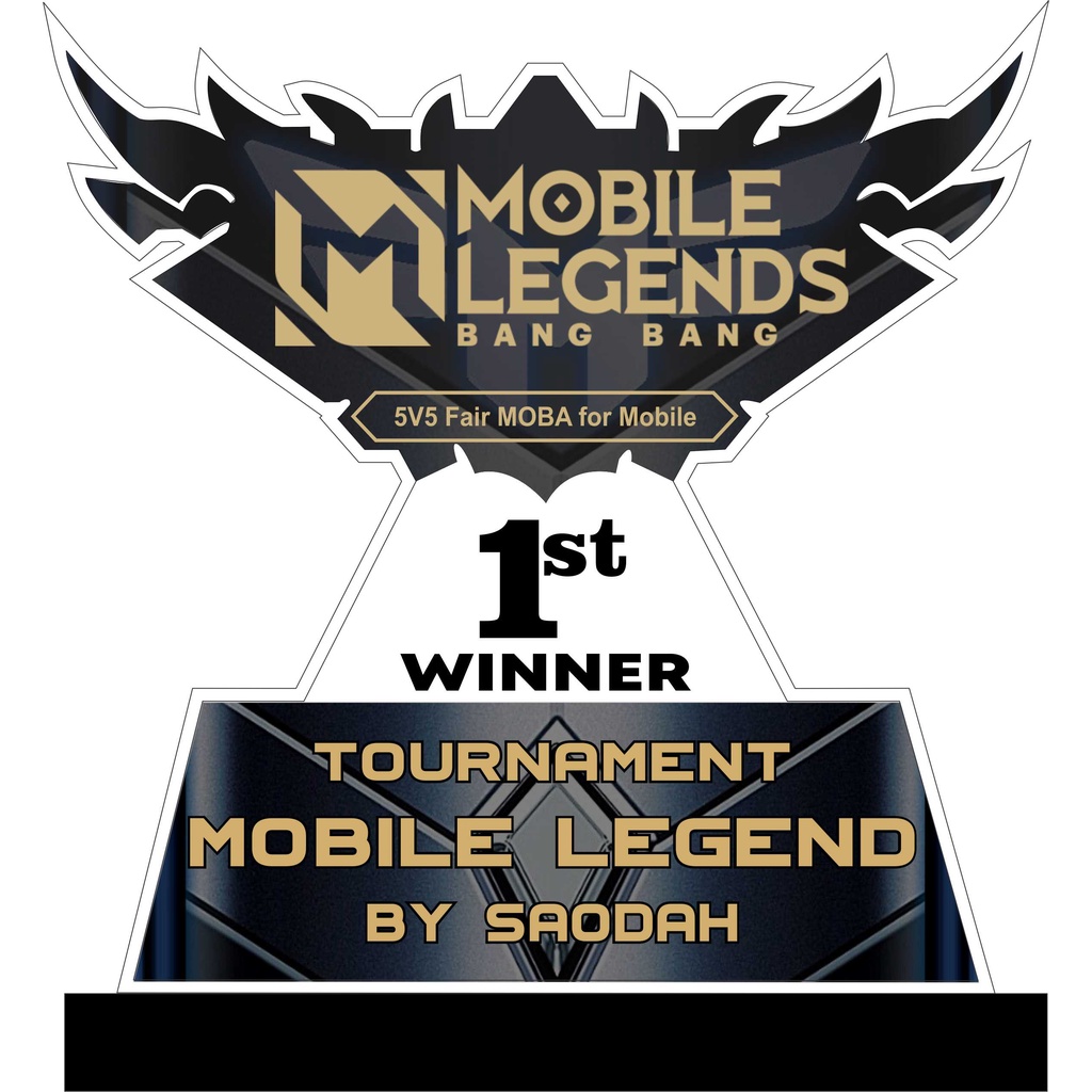 Jual Trophy Piala Plakat Mobile Legend Bahan Akrilik Mm Dan Mm Free