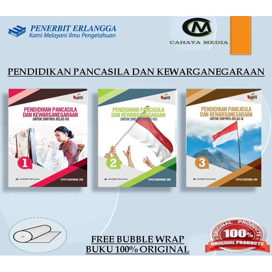 Jual Buku Pendidikan Pancasila Dan Kewarganegaraan Kelas 7 8 9 Erlangga