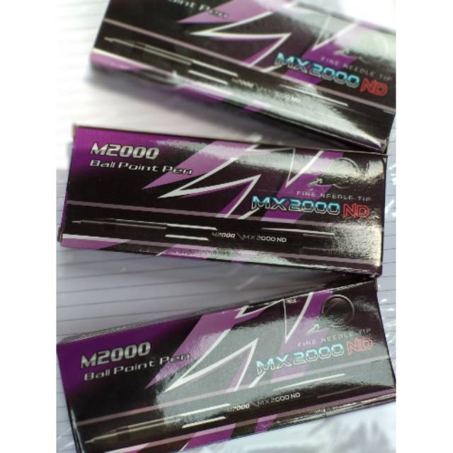 Jual Balpoint pen M2000 isi 12 pcs tinta hitam | Shopee Indonesia