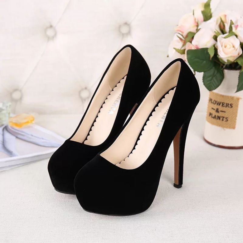 Jual sepatu heels bahan suede cantik terbaru harga FROMO!! | Shopee ...