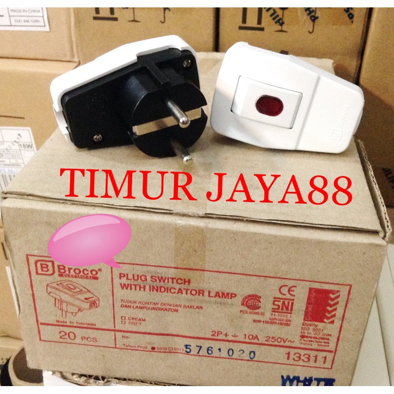 Jual Steker Saklar Lampu Broco / Steker switch on / off Broco indikator ...