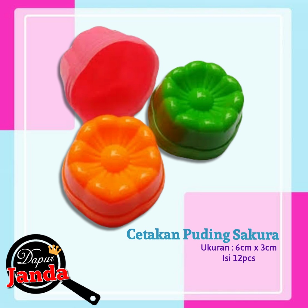 Jual Cetakan Puding Mini 12pcs Cetakan Bolu Kecil Jasmine Mawar Tulip