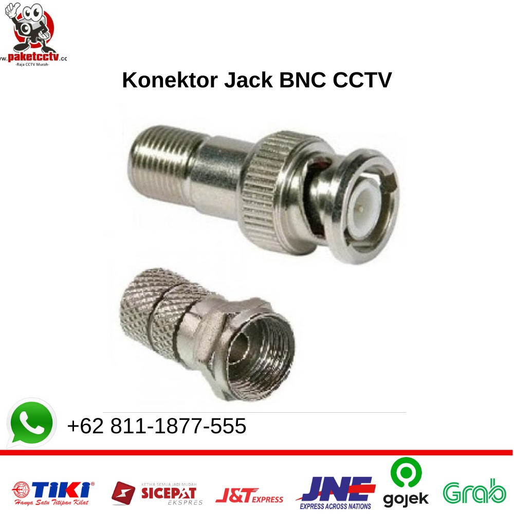 Jual Konektor Jack BNC CCTV / Connector drat BNC RG59 / Konektor CCTV