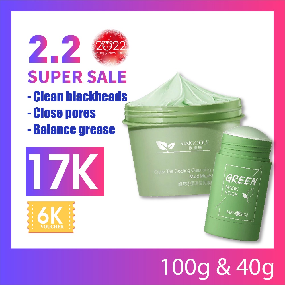 Jual MEIDIAN/MAIGOOLE Green Tea Mask Cleansing Clay Stick Masker 30g