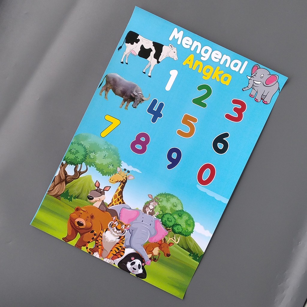 Jual Poster Mengenal Angka 1- 10. Poster belajar mengenal angka, Poster ...