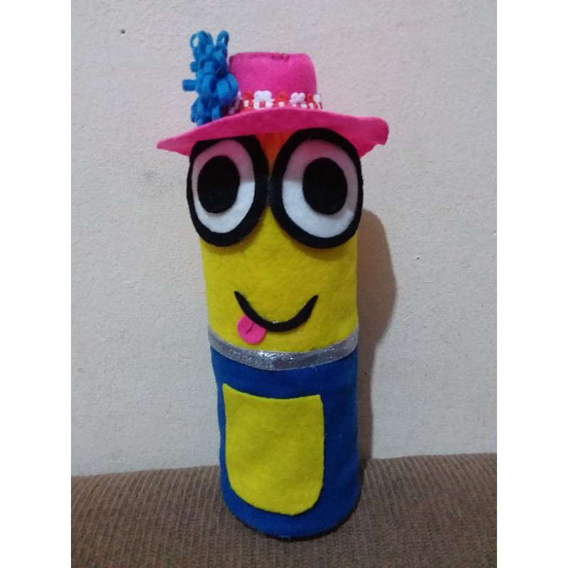 Jual Celengan botol bekas/celengan kain flanel/celengan karakter