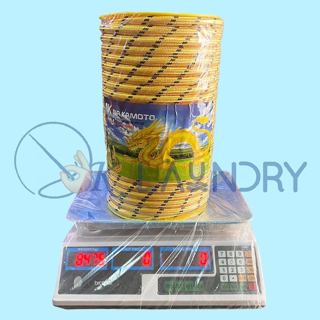 Jual PER ROLL Selang Setrika Uap Kuning Hitam Tebal 1 Roll 50 Meter ...