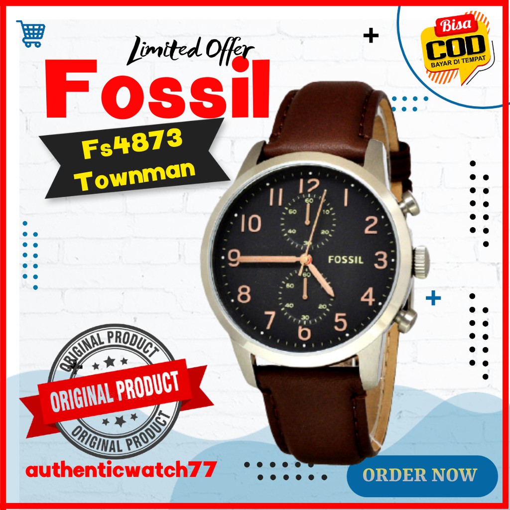 Jual ORIGINAL JAM TANGAN PRIA Fossil Fs4873 Townman 44mm Shopee