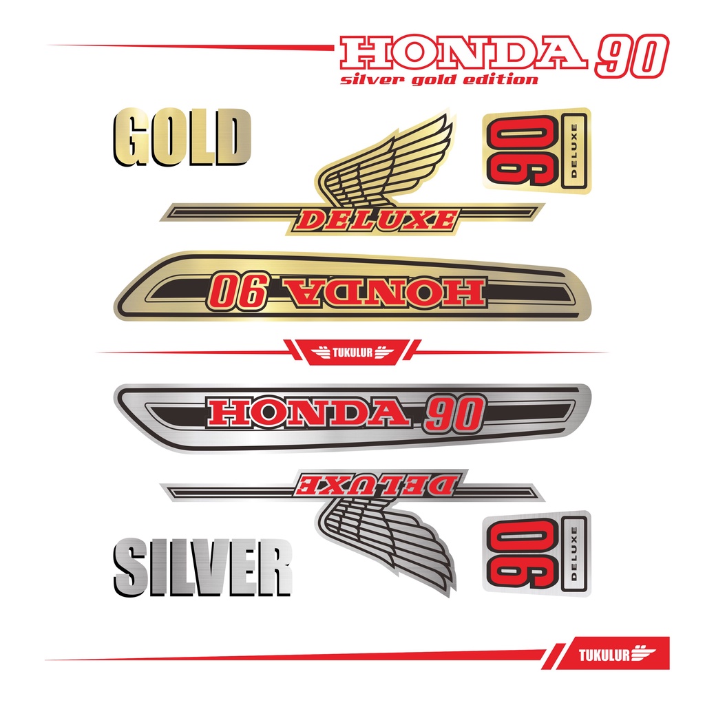 Jual STIKER HONDA C90 STRIPING DECAL C90 SILVER GOLD | Shopee Indonesia