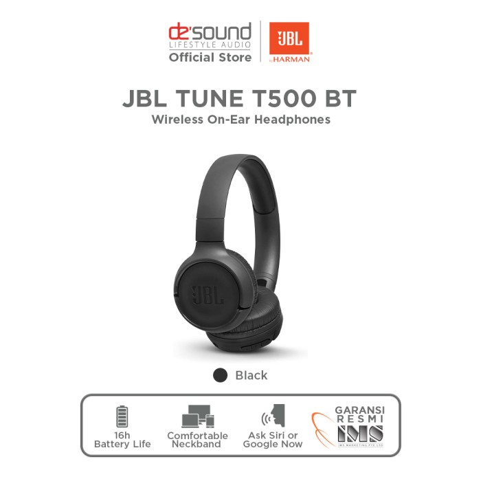 JBL TUNE 500BT On-Ear Wireless Bluetooth Headphone