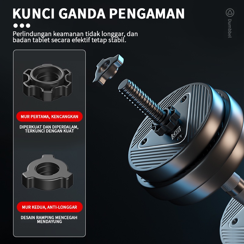 Jual Dumbbell Barbell 30Kg Multi Function Dumbbell Alat Futnes Gym Set ...
