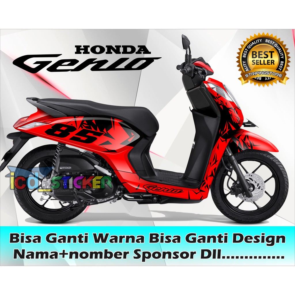 Jual decal motor genio grafis custom full body | …