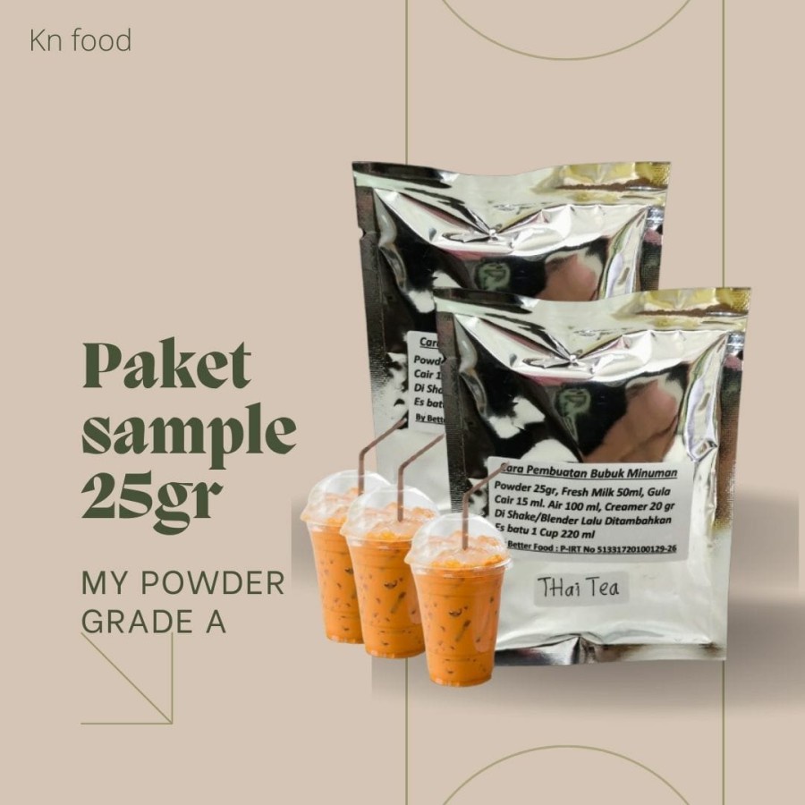 Jual BUBUK MINUMAN THAI TEA/ PAKET SAMPEL 25 GRAM MY POWDER GRADE A ...