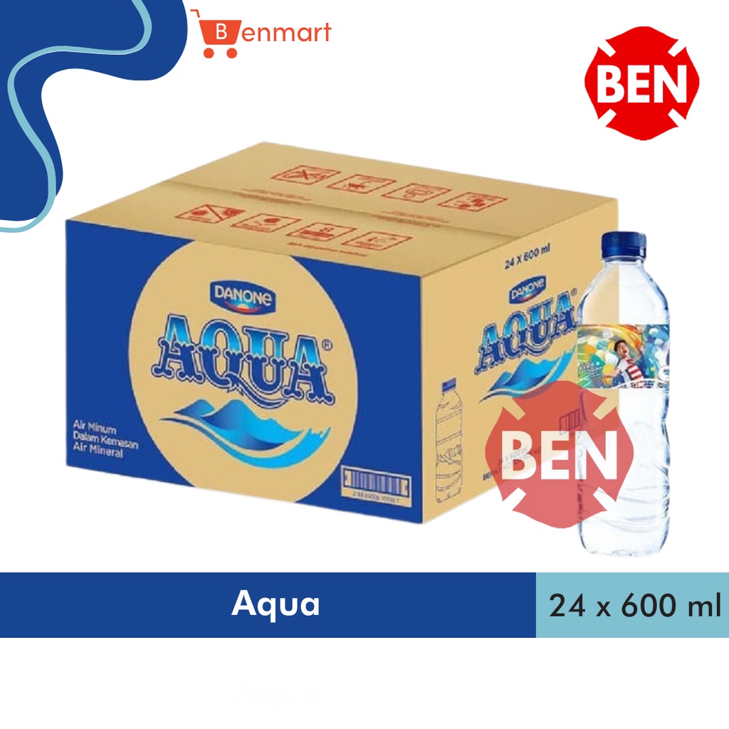 Jual Aqua 600ml 600 Ml 1 Dus 24 Botol Air Mineral Tanggung Sedang Murah