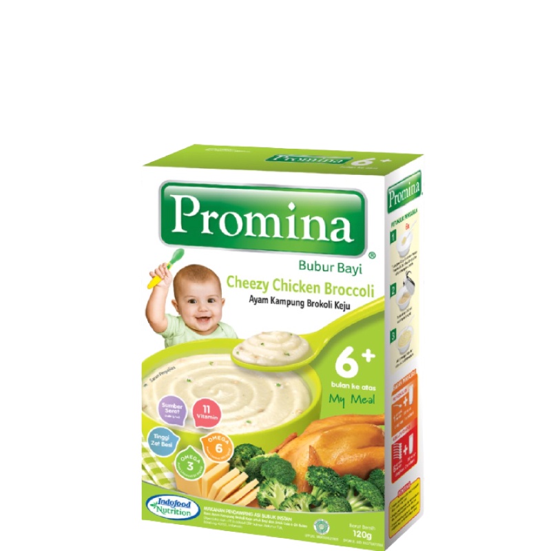 Jual Promina Bubur Bayi Ayam Kampung Brokoli Keju Box 120 gr | Shopee ...