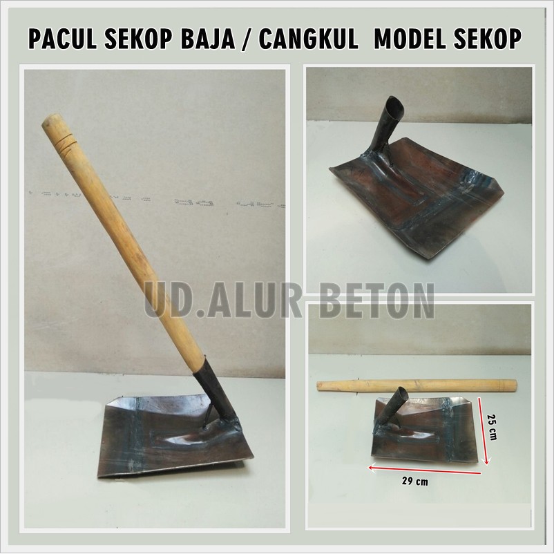 Jual Cangkul Sekop Baja Hitam - PacuL Sekrop Gagang Kayu | Shopee Indonesia