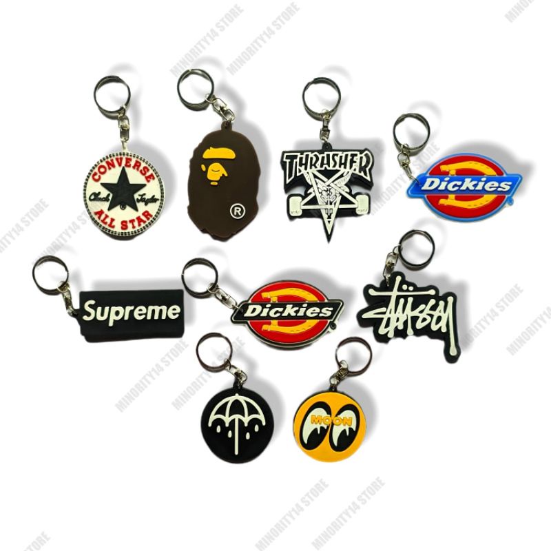 Jual Keychain Karet Gantungan Kunci Karet Motif Hypebeast Shopee