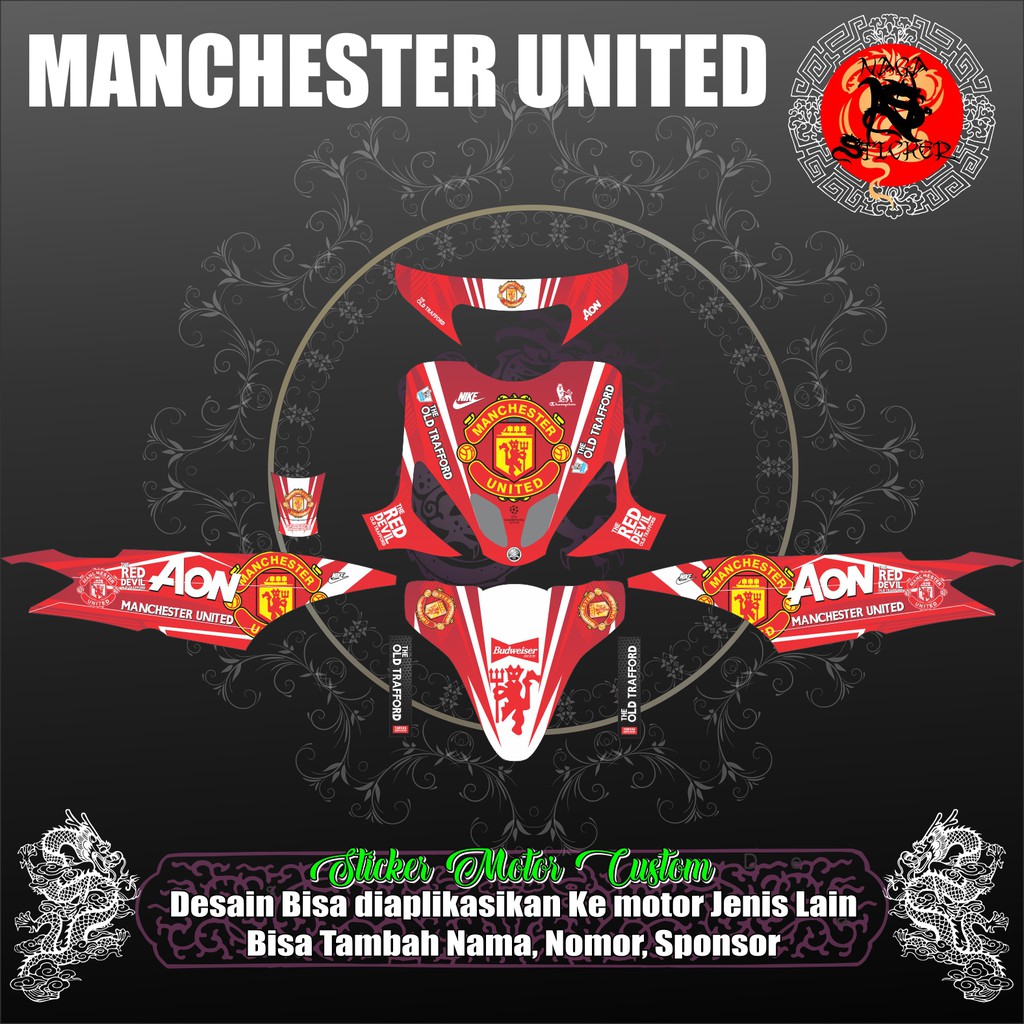 Jual DECAL STICKER FULL BODY YAMAHA MIO SPORTY MANCHESTER UNITED RED II ...